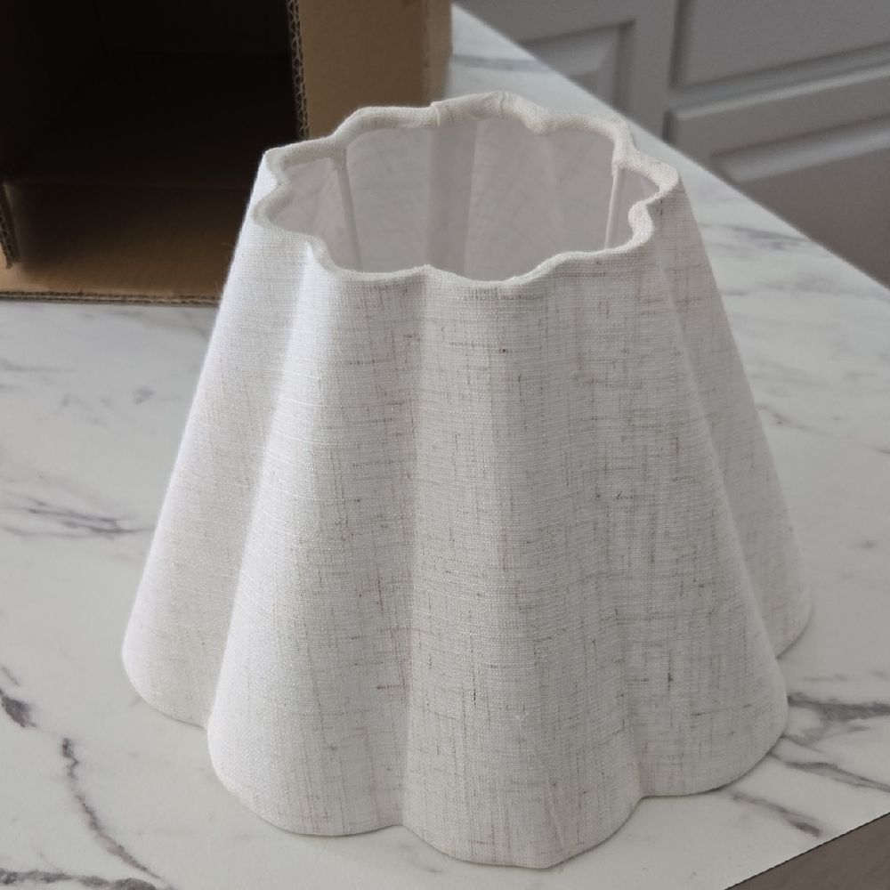 White Textured Lampshade